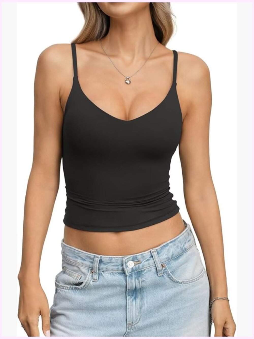 Double Lined Camisole Crop Top Sexy Y2K Going Out Tank Top